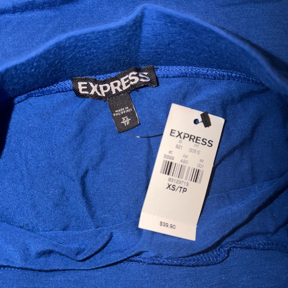 NWT express Women's Royal Blue Maxi Skirt with High slit size XS —D - Picture 5 of 5